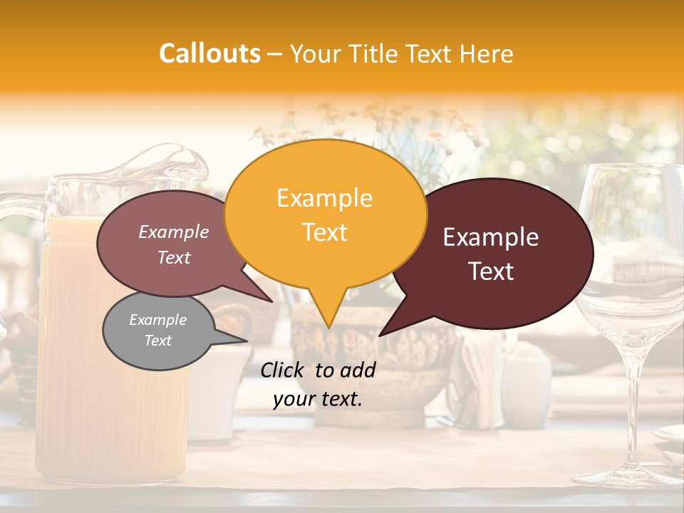 Romance Wineglasses Outside PowerPoint Template