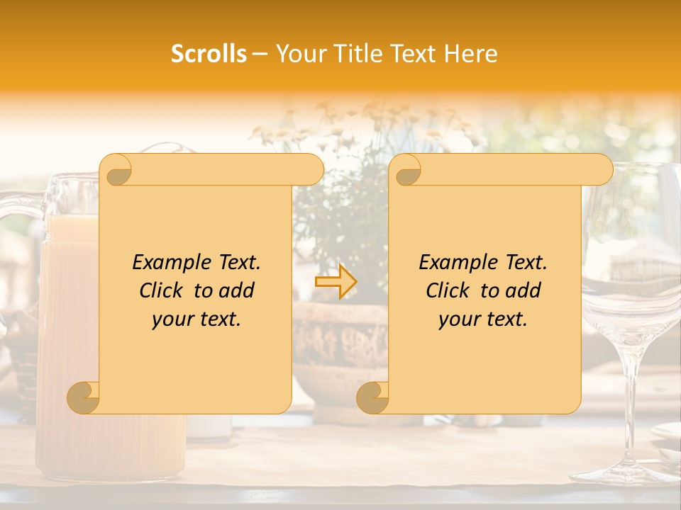 Romance Wineglasses Outside PowerPoint Template