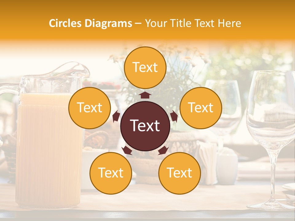 Romance Wineglasses Outside PowerPoint Template