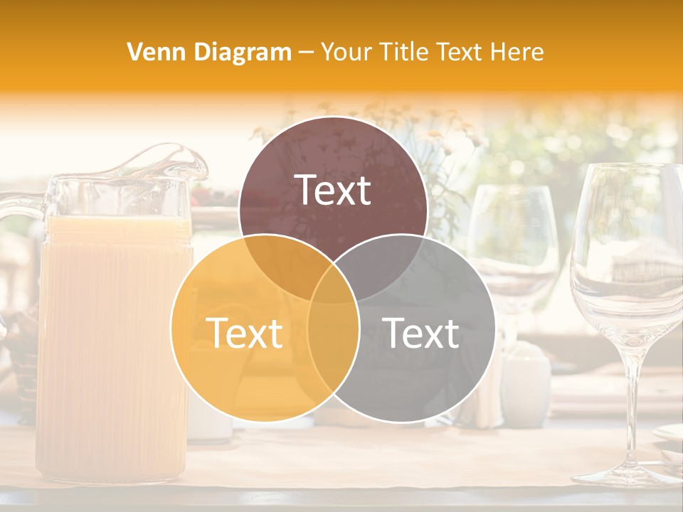 Romance Wineglasses Outside PowerPoint Template