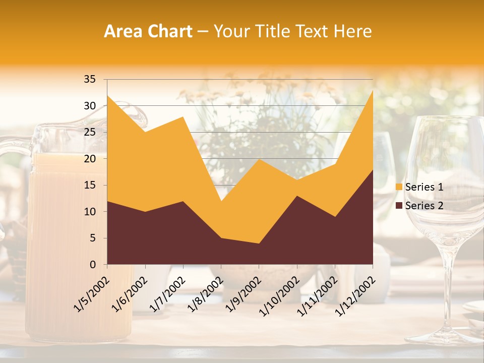Romance Wineglasses Outside PowerPoint Template
