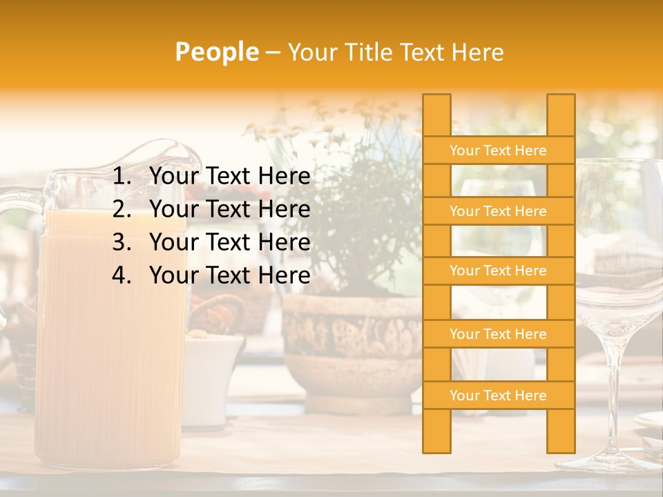 Romance Wineglasses Outside PowerPoint Template