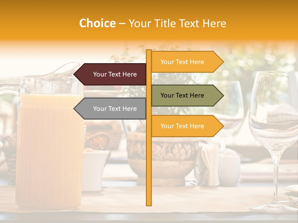 Romance Wineglasses Outside PowerPoint Template