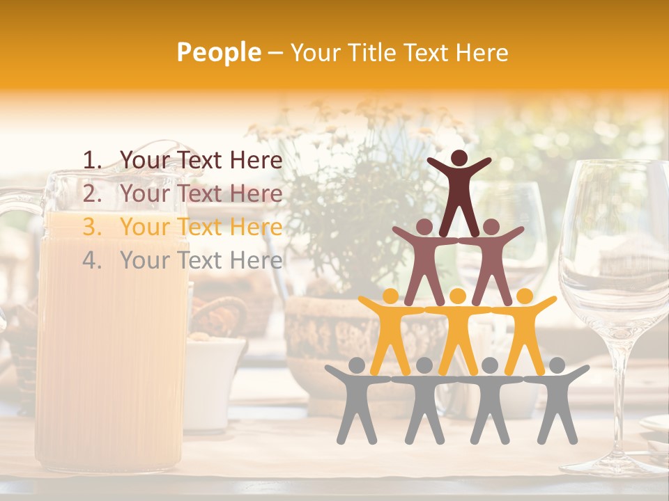 Romance Wineglasses Outside PowerPoint Template