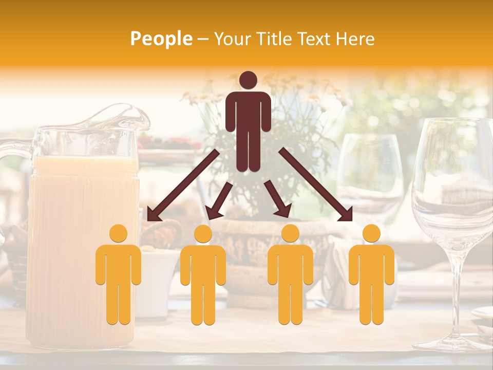 Romance Wineglasses Outside PowerPoint Template