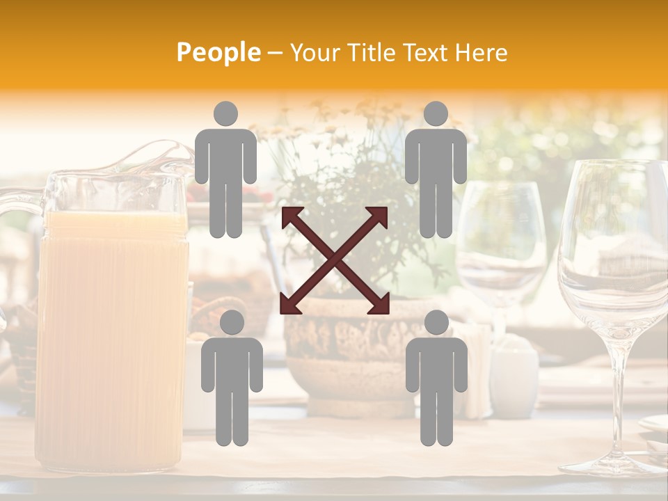 Romance Wineglasses Outside PowerPoint Template