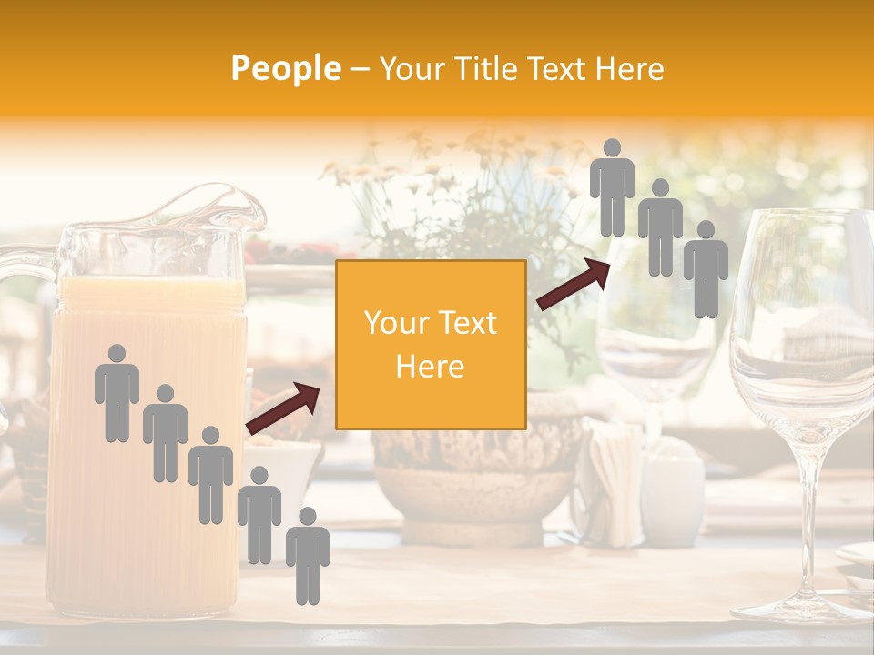 Romance Wineglasses Outside PowerPoint Template