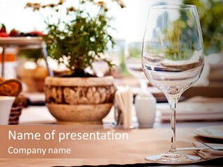 Wine Glass Cloth Luxury PowerPoint Template