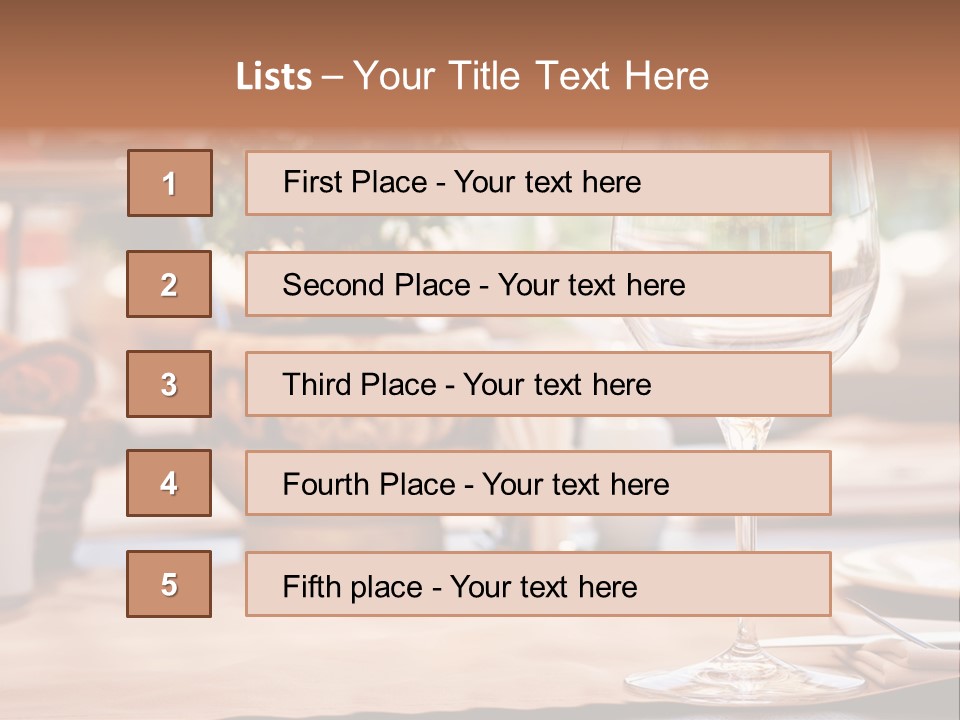 Wine Glass Cloth Luxury PowerPoint Template