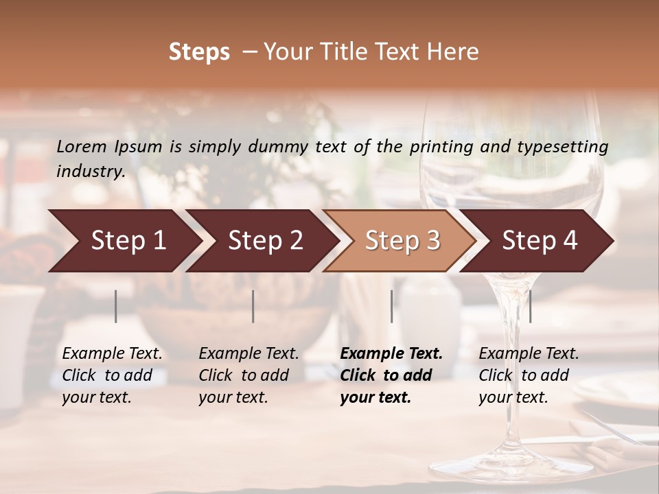 Wine Glass Cloth Luxury PowerPoint Template