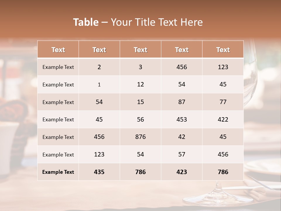 Wine Glass Cloth Luxury PowerPoint Template