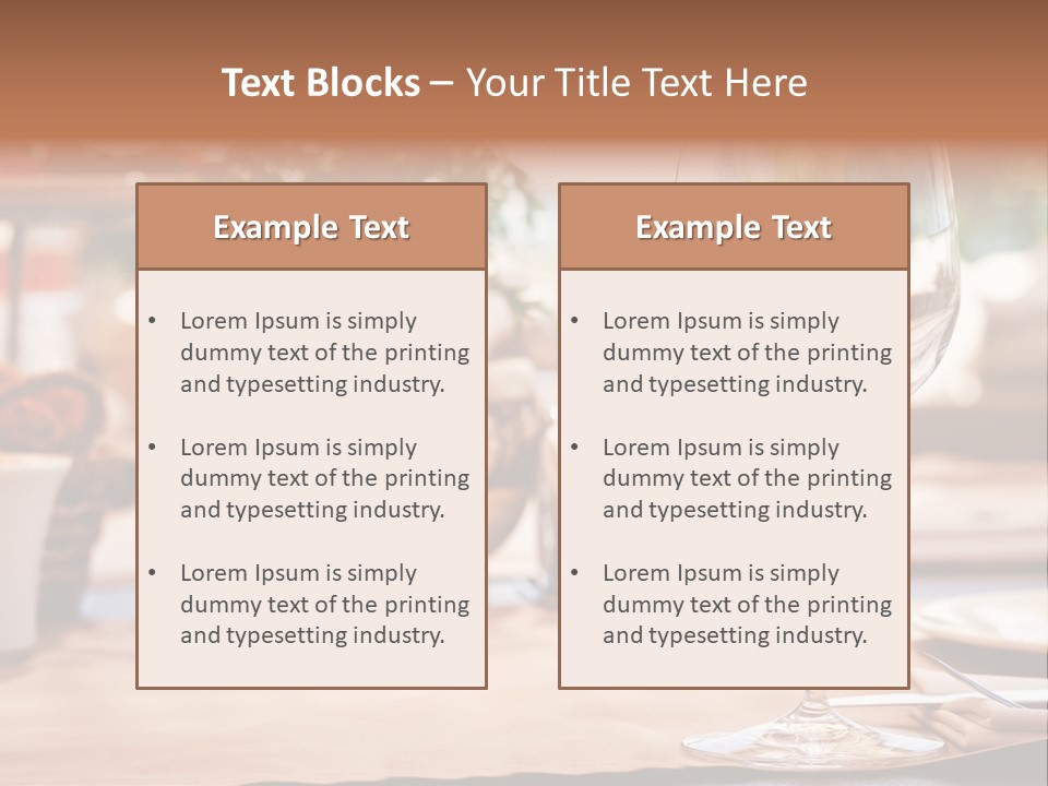 Wine Glass Cloth Luxury PowerPoint Template