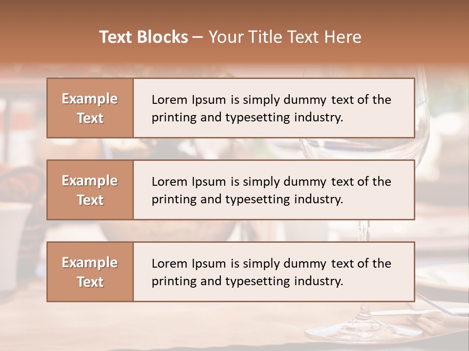 Wine Glass Cloth Luxury PowerPoint Template