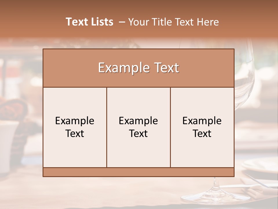 Wine Glass Cloth Luxury PowerPoint Template