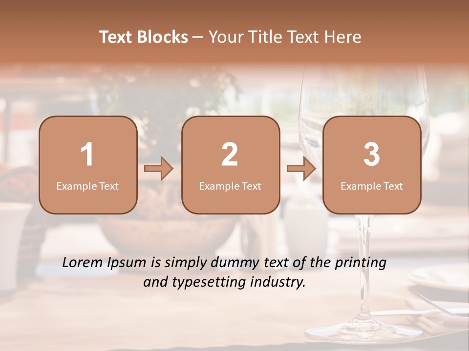 Wine Glass Cloth Luxury PowerPoint Template