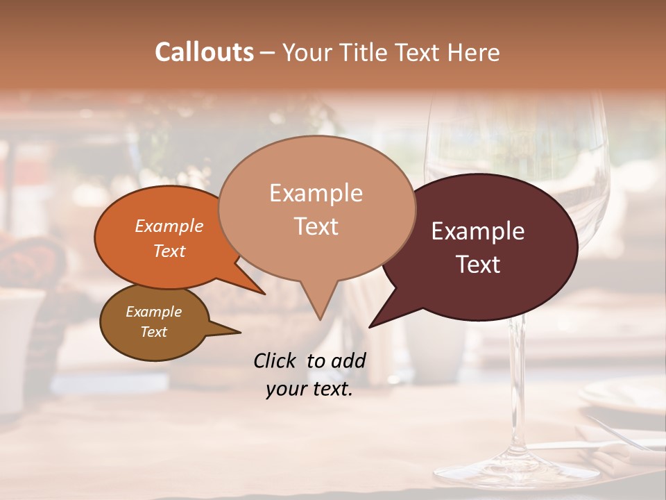 Wine Glass Cloth Luxury PowerPoint Template