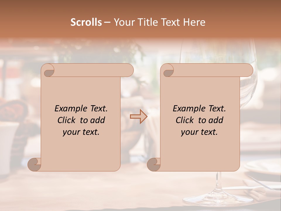 Wine Glass Cloth Luxury PowerPoint Template