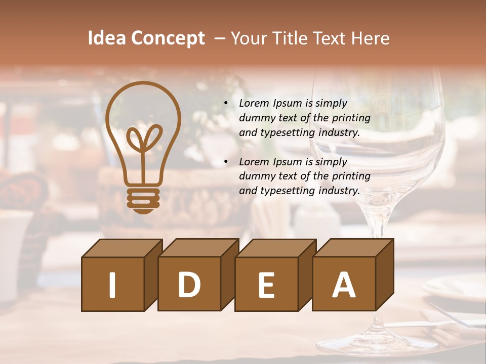 Wine Glass Cloth Luxury PowerPoint Template