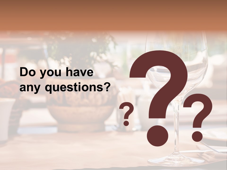 Wine Glass Cloth Luxury PowerPoint Template