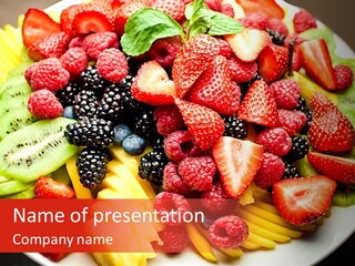 Organic Juice Leaf PowerPoint Template