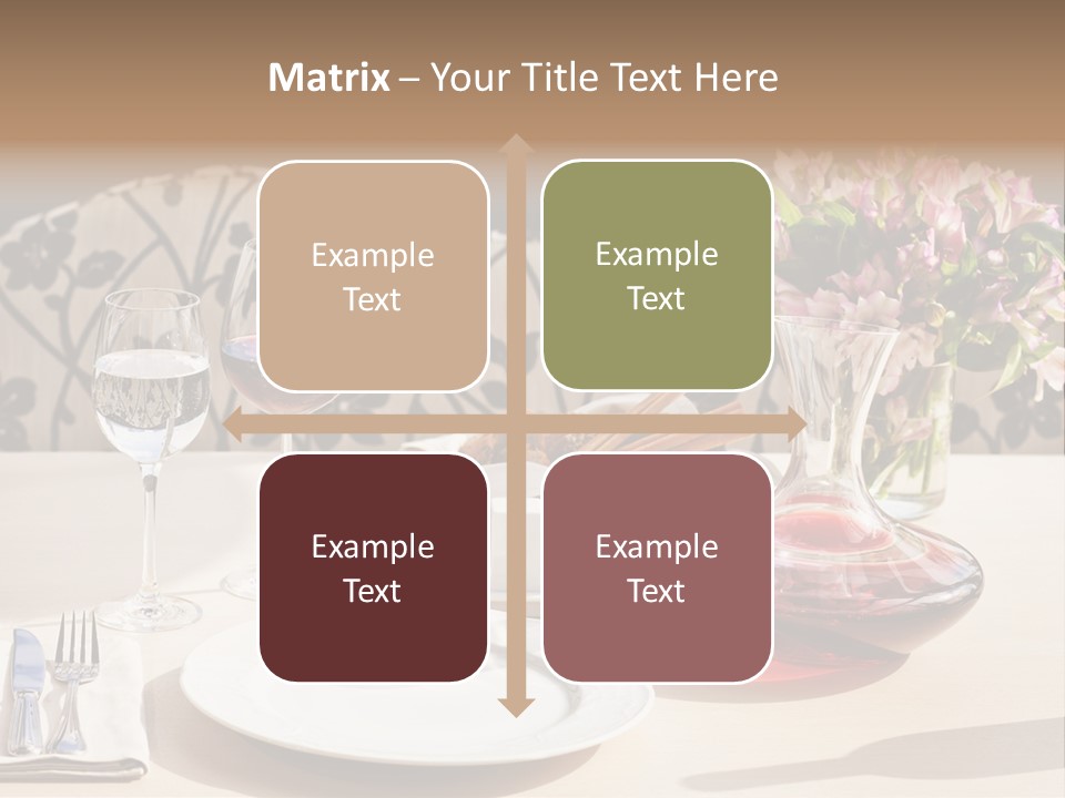 Table Cutlery Tablecloth PowerPoint Template