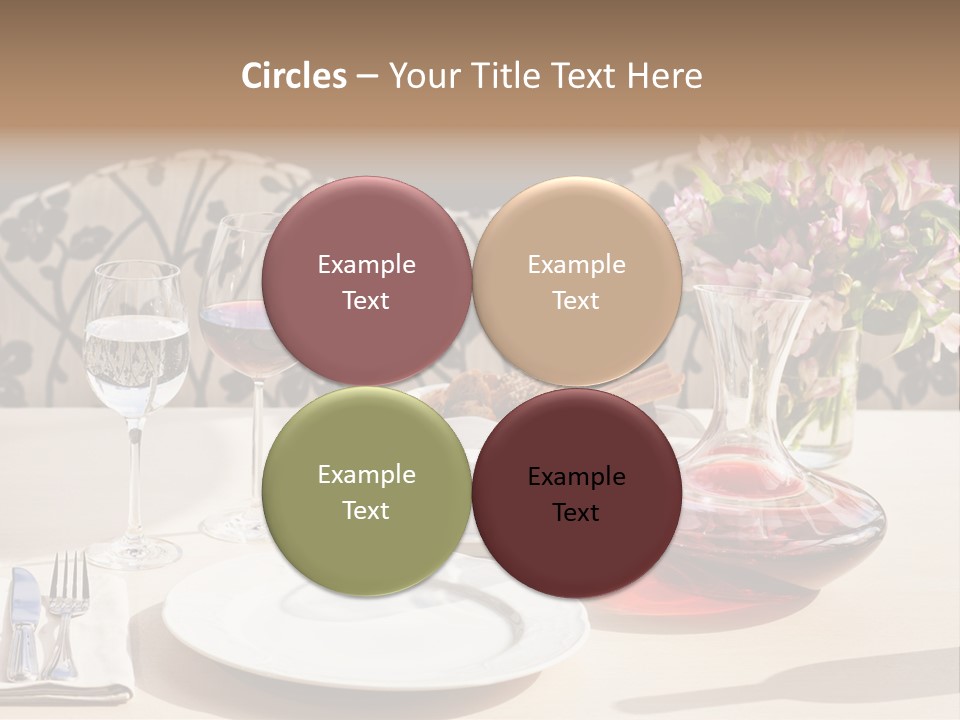 Table Cutlery Tablecloth PowerPoint Template