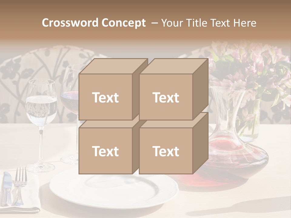 Table Cutlery Tablecloth PowerPoint Template