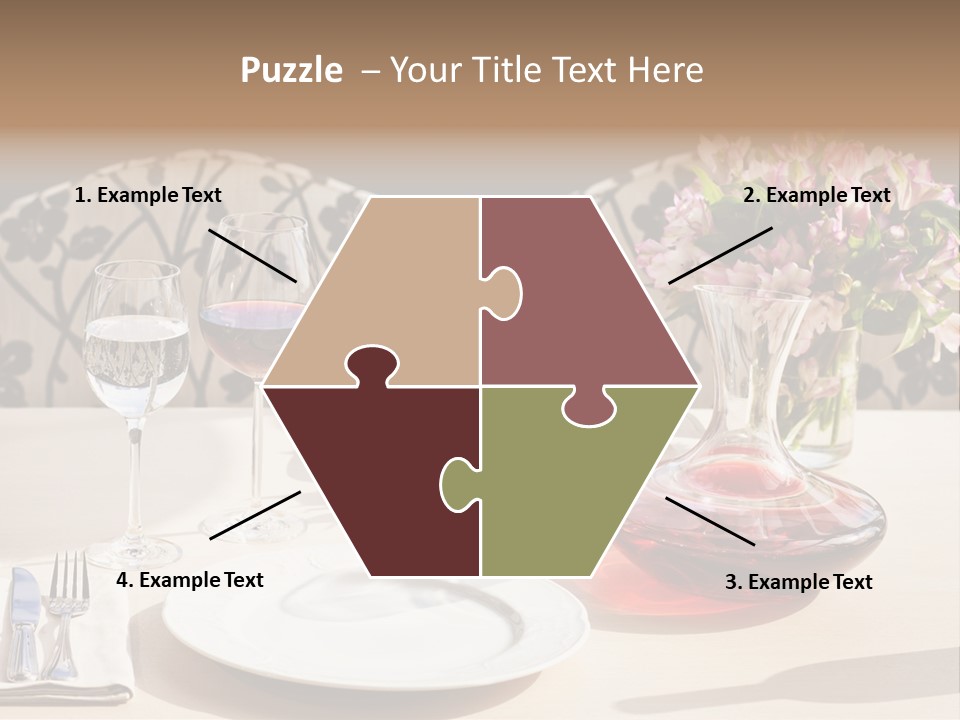 Table Cutlery Tablecloth PowerPoint Template