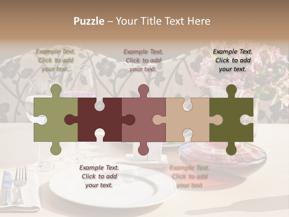 Table Cutlery Tablecloth PowerPoint Template