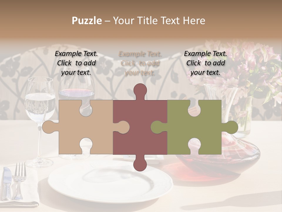 Table Cutlery Tablecloth PowerPoint Template