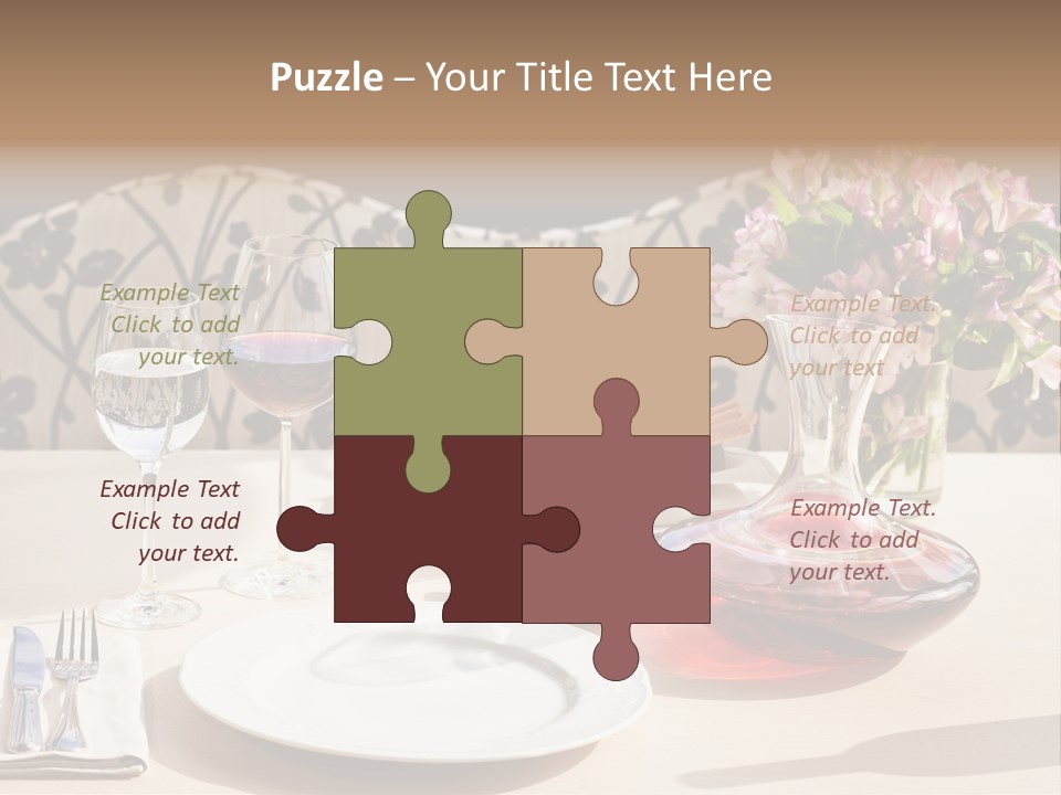 Table Cutlery Tablecloth PowerPoint Template