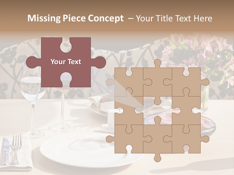 Table Cutlery Tablecloth PowerPoint Template