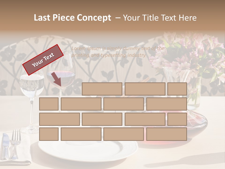 Table Cutlery Tablecloth PowerPoint Template