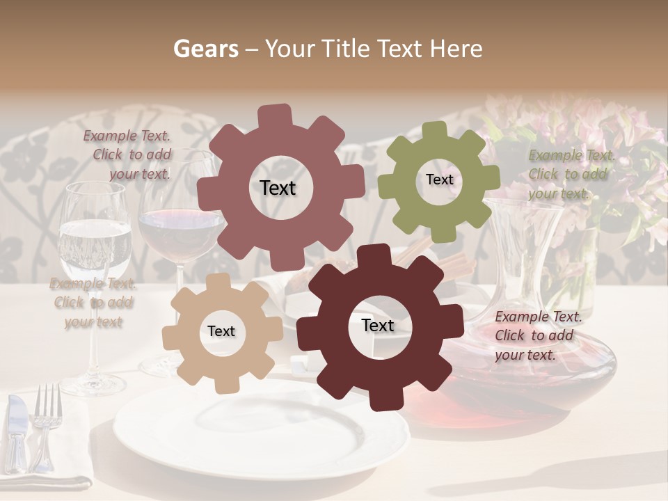 Table Cutlery Tablecloth PowerPoint Template