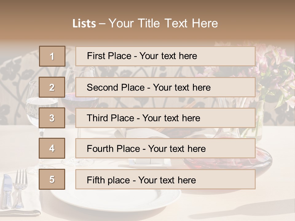 Table Cutlery Tablecloth PowerPoint Template