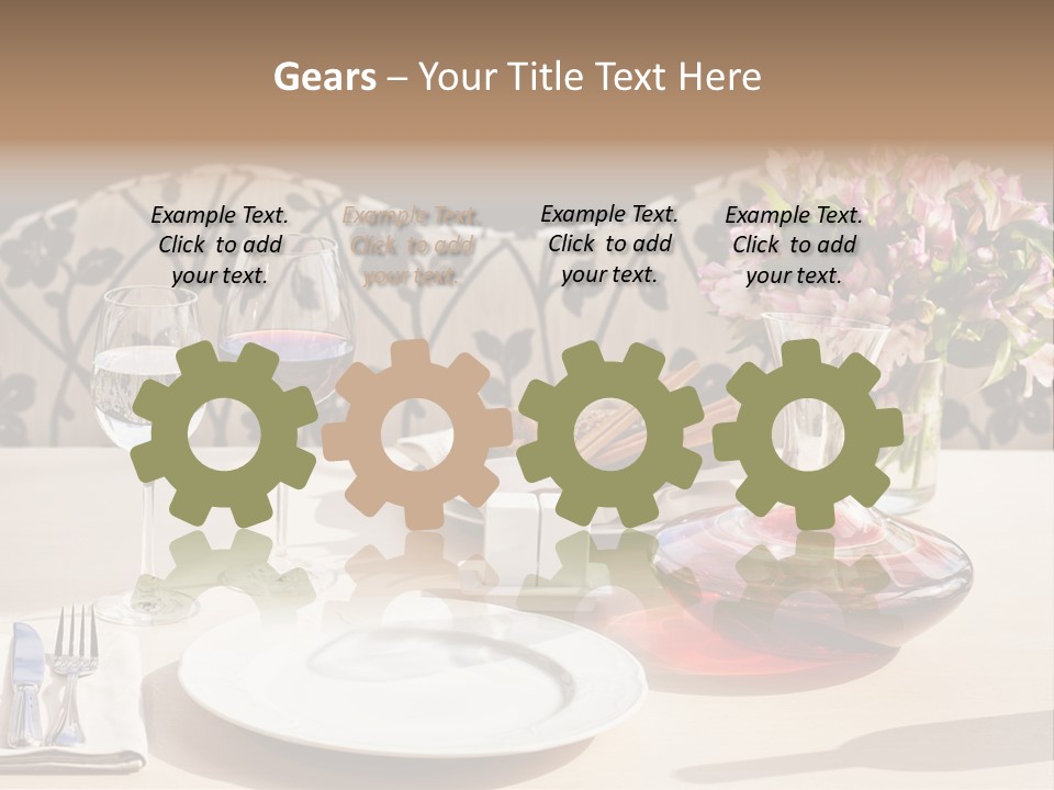 Table Cutlery Tablecloth PowerPoint Template