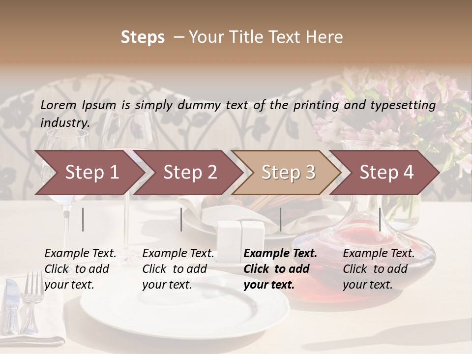 Table Cutlery Tablecloth PowerPoint Template