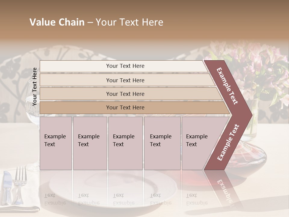 Table Cutlery Tablecloth PowerPoint Template