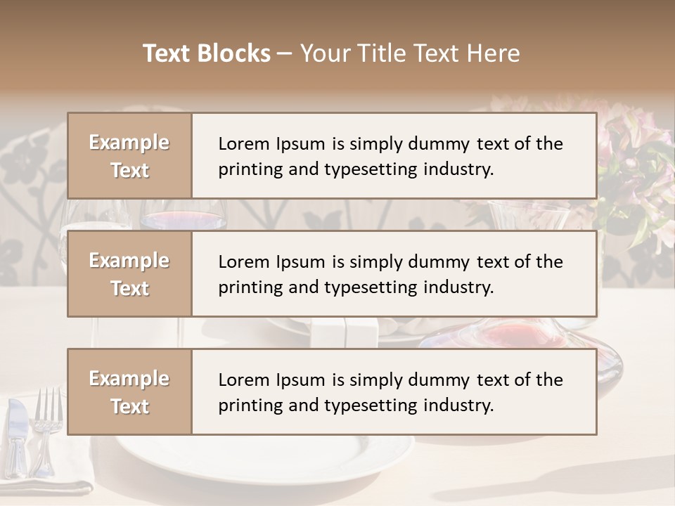 Table Cutlery Tablecloth PowerPoint Template