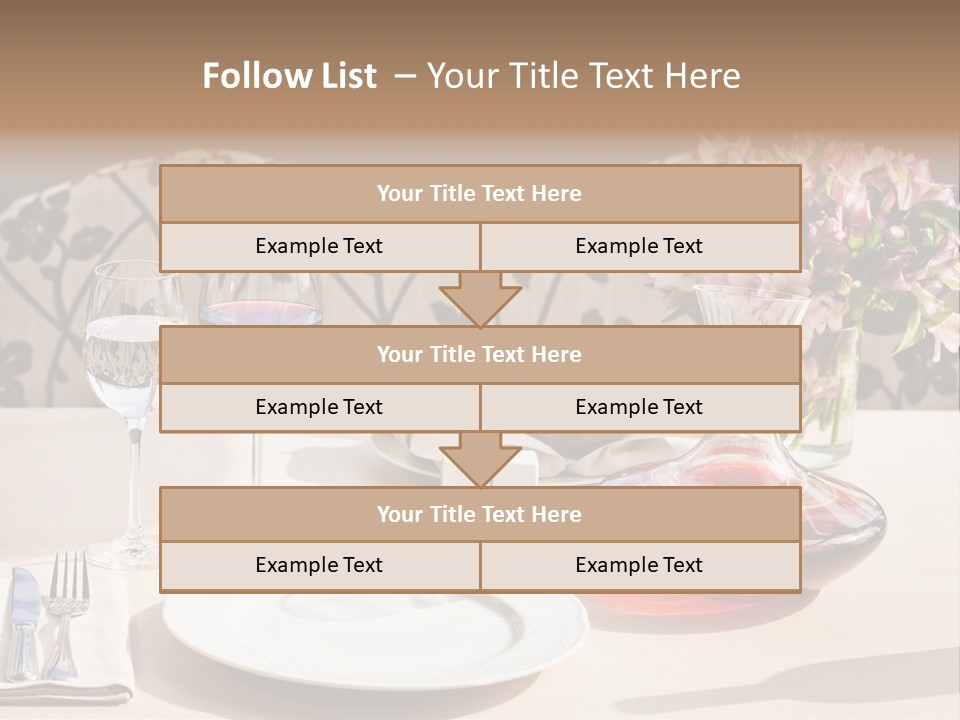 Table Cutlery Tablecloth PowerPoint Template