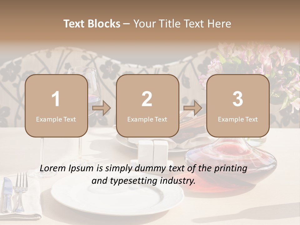 Table Cutlery Tablecloth PowerPoint Template