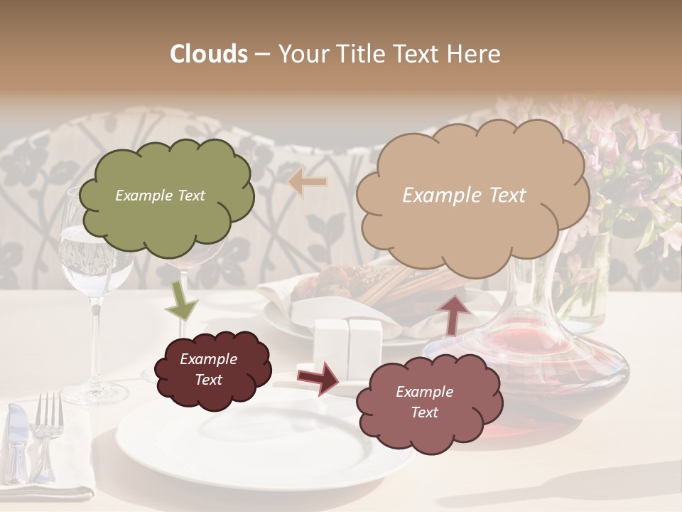 Table Cutlery Tablecloth PowerPoint Template