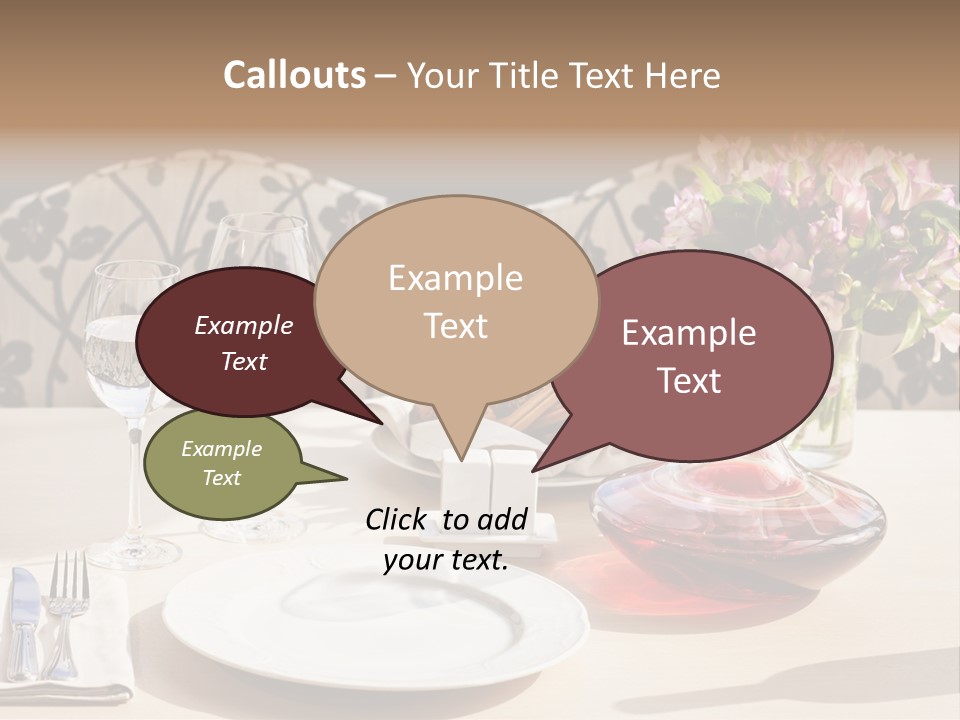 Table Cutlery Tablecloth PowerPoint Template