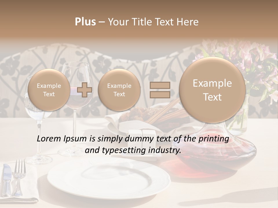 Table Cutlery Tablecloth PowerPoint Template