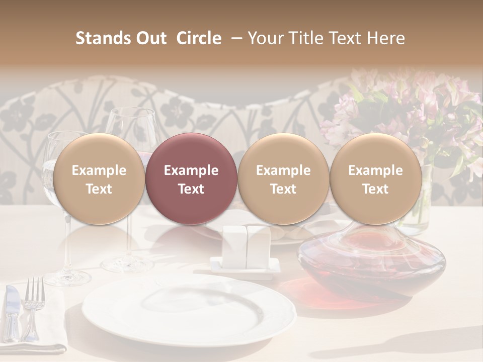 Table Cutlery Tablecloth PowerPoint Template
