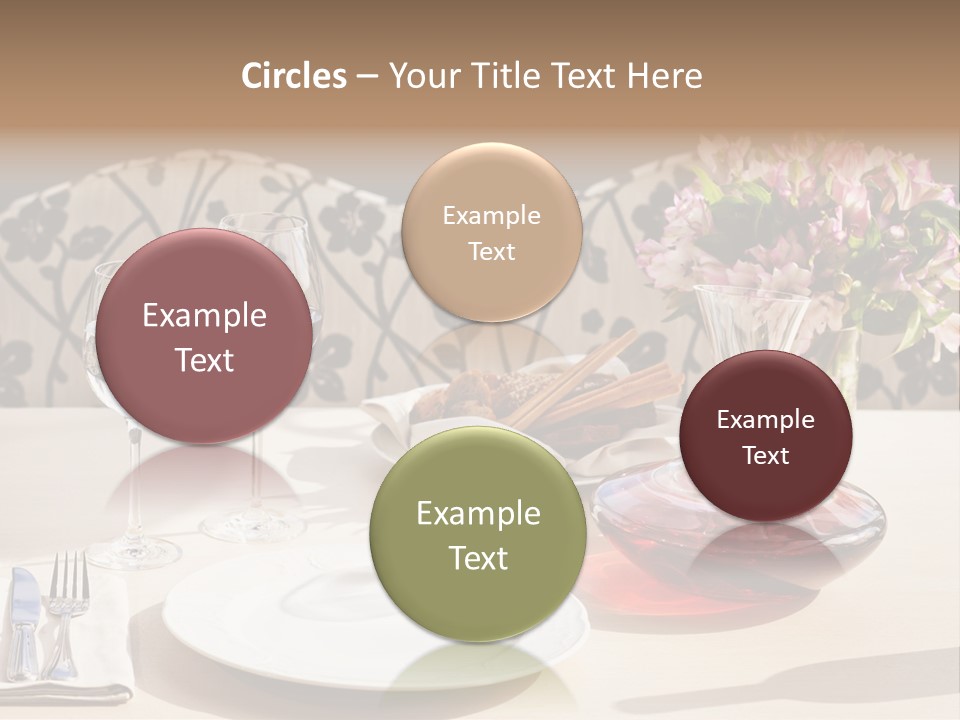 Table Cutlery Tablecloth PowerPoint Template