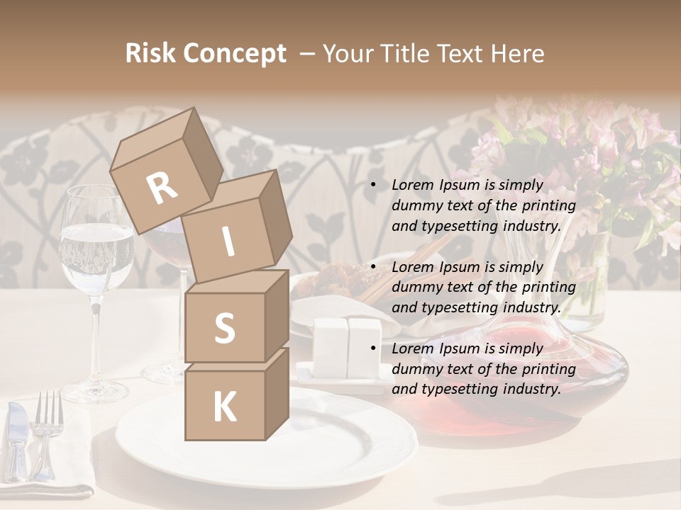 Table Cutlery Tablecloth PowerPoint Template