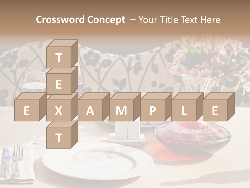 Table Cutlery Tablecloth PowerPoint Template