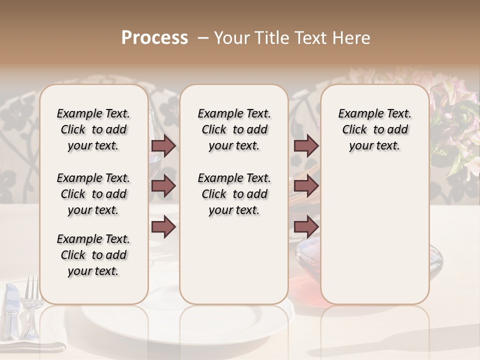 Table Cutlery Tablecloth PowerPoint Template