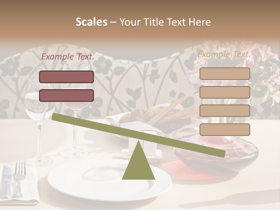 Table Cutlery Tablecloth PowerPoint Template